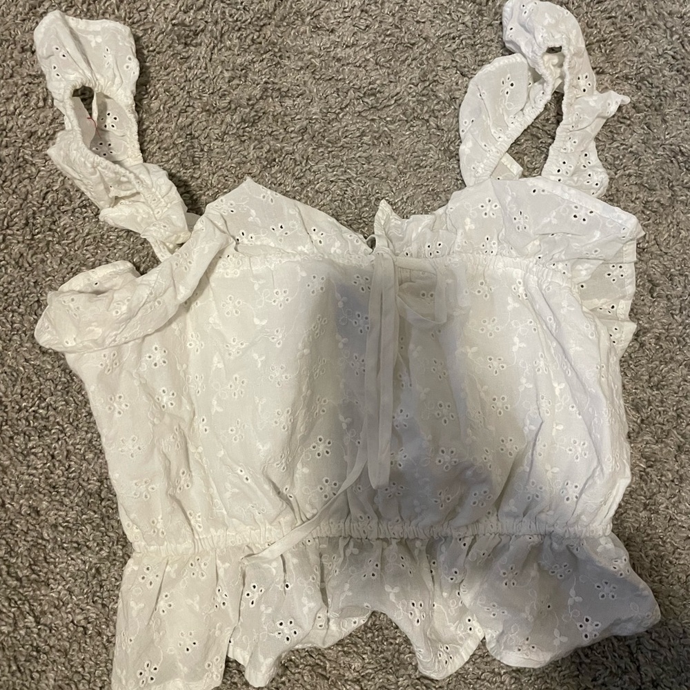 White crop top